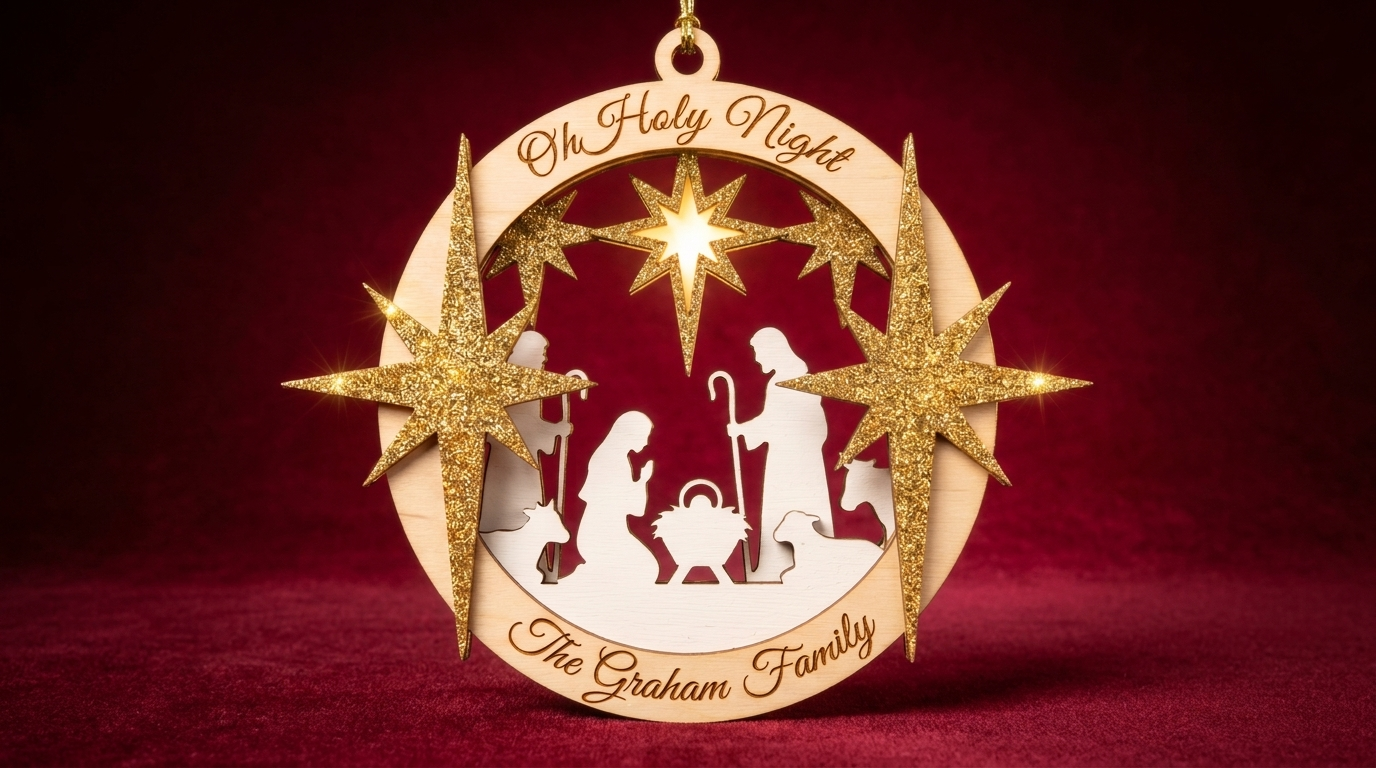 Oh Holy Night Nativity Ornament